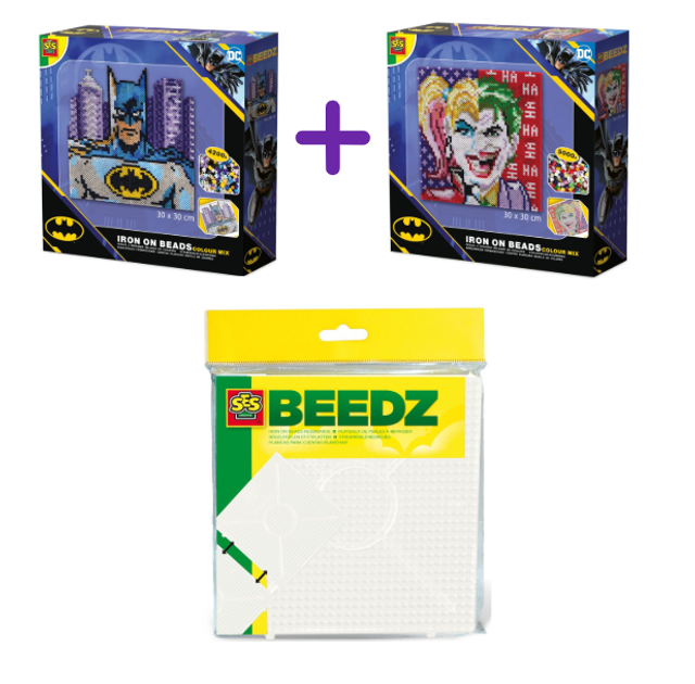 BATMAN strijkkralenset incl 4 legbordjes