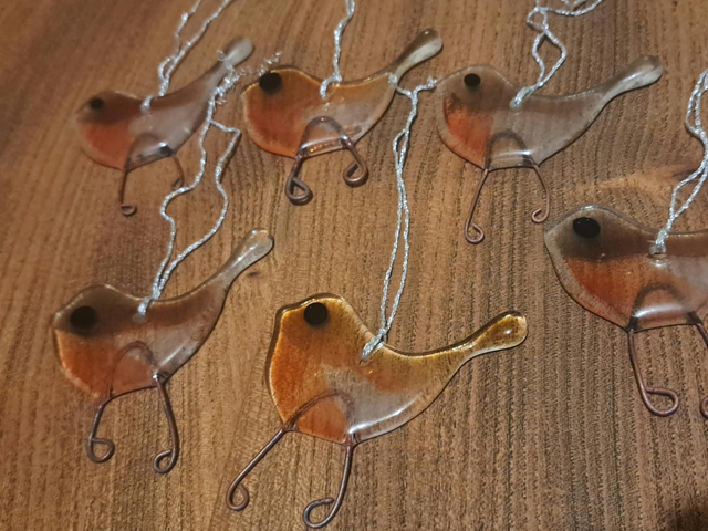 Hanging Christmas Robins 