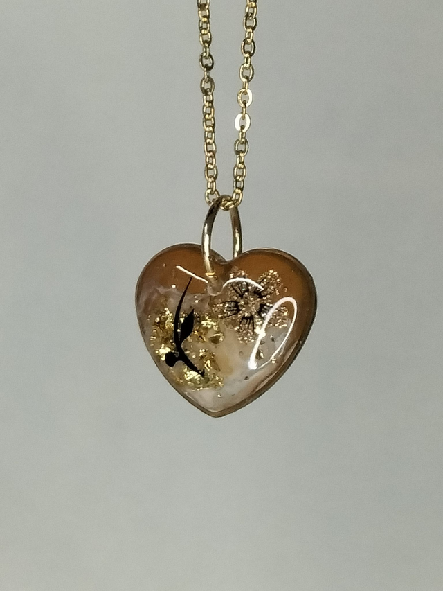 Pendentif cœur cappuccino 