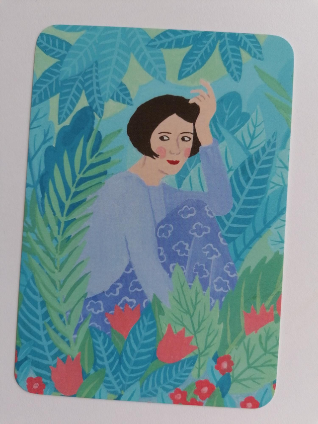 Postkaart "In de tuin"