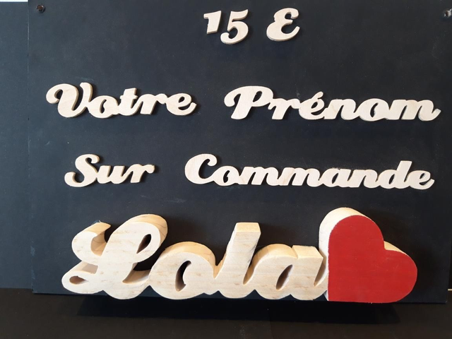 Votre prénom sur commande