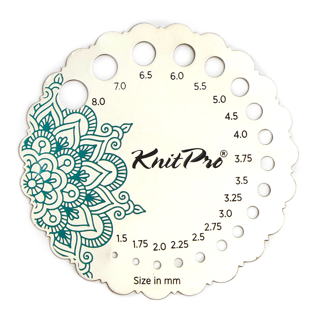 Needle Gauge - Sterling Silver Plated Metal 