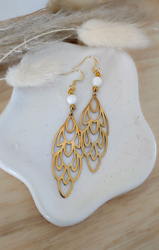 Boucles d'oreilles Fantaisie et Nacre