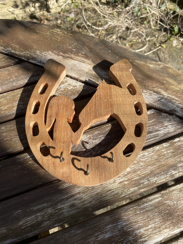 Porte clé mural fer a cheval 