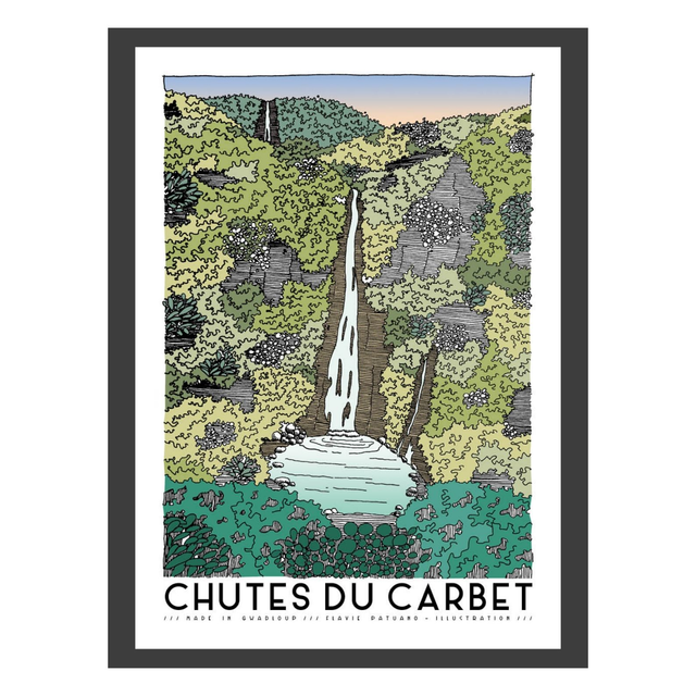 affiche chute du carbet