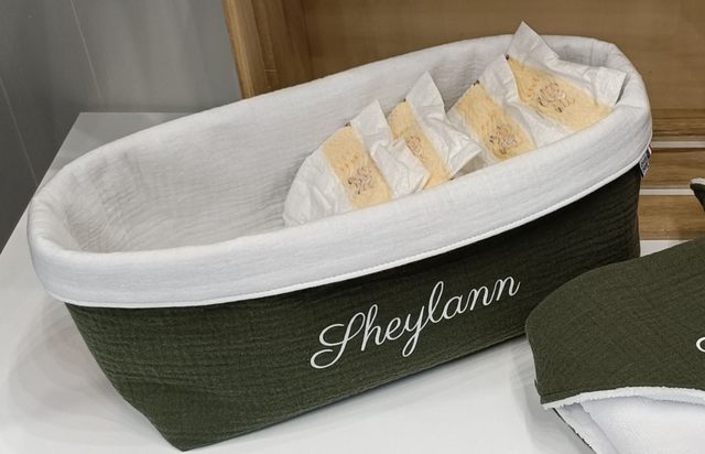 Paniers en double gaze unie couleur vive