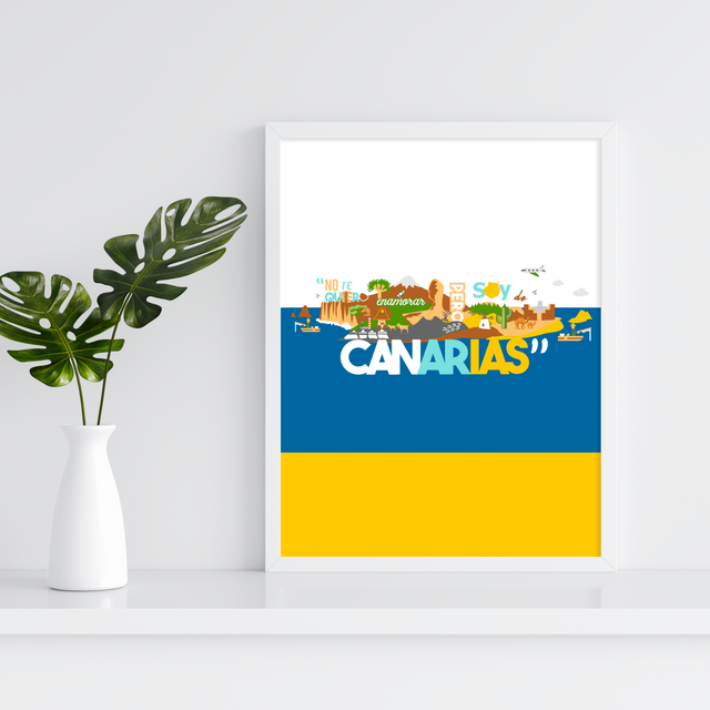 Lámina "No te quiero enamorar pero soy de Canarias"
