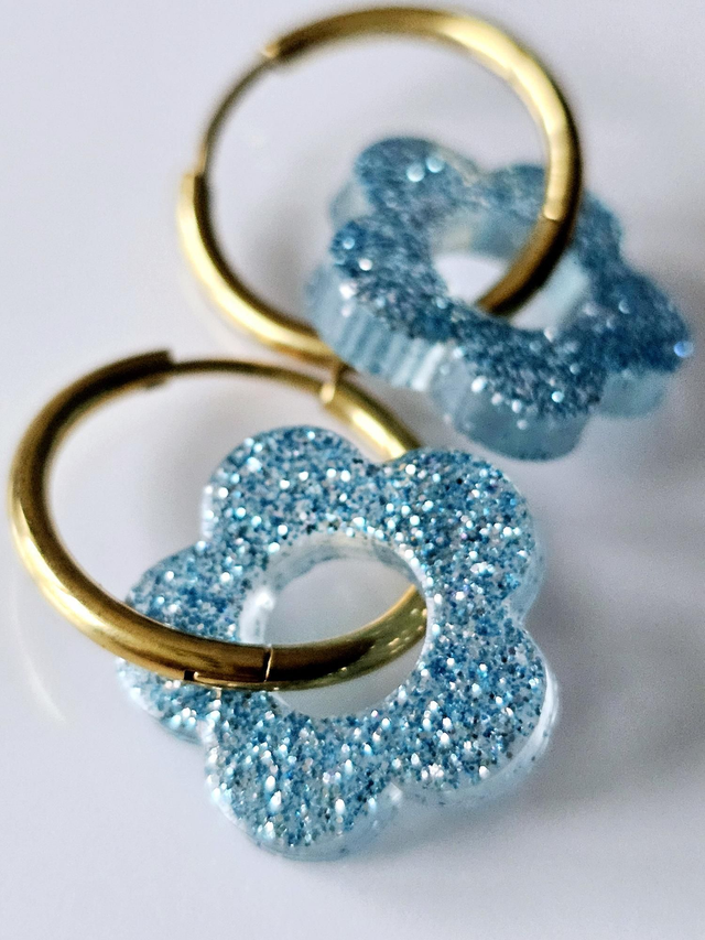 CREOLES EDEN BLEUES PAILLETEES