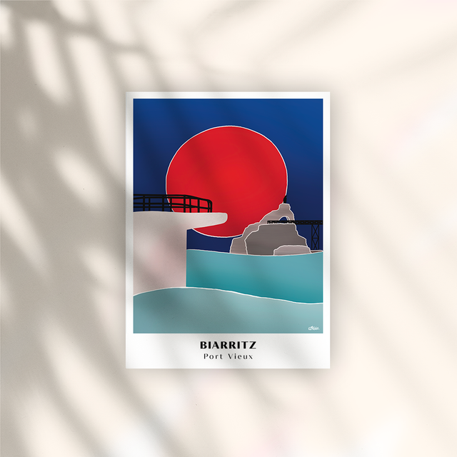 Argia I Port Vieux Biarritz - Affiche Papier 250G