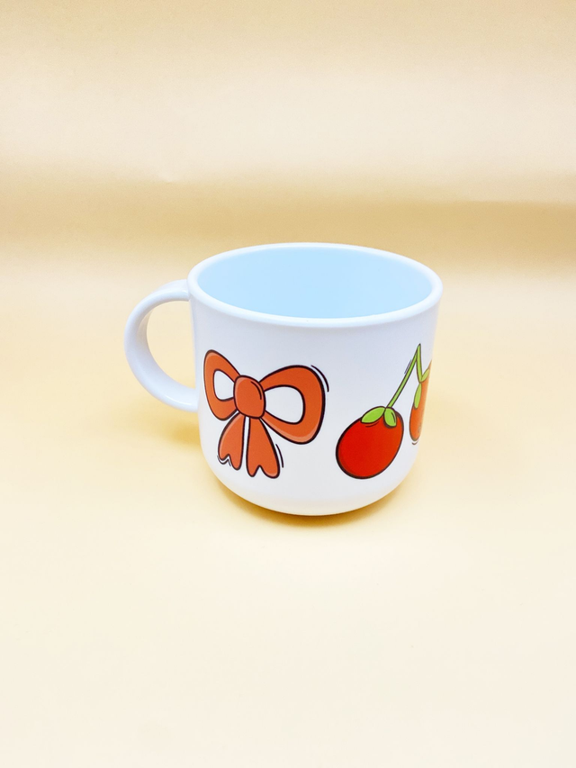 Pink bow and cute doodles mini mugs - Lightweight mini mug 