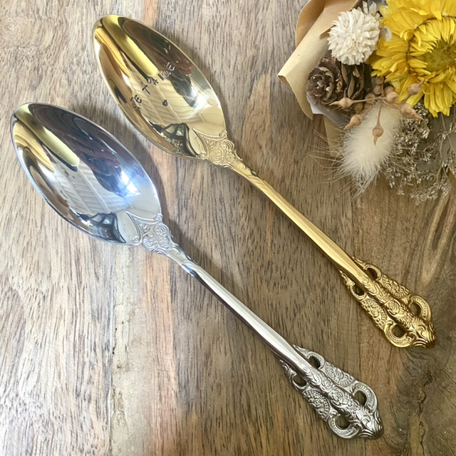 Cuillère acier style baroque 