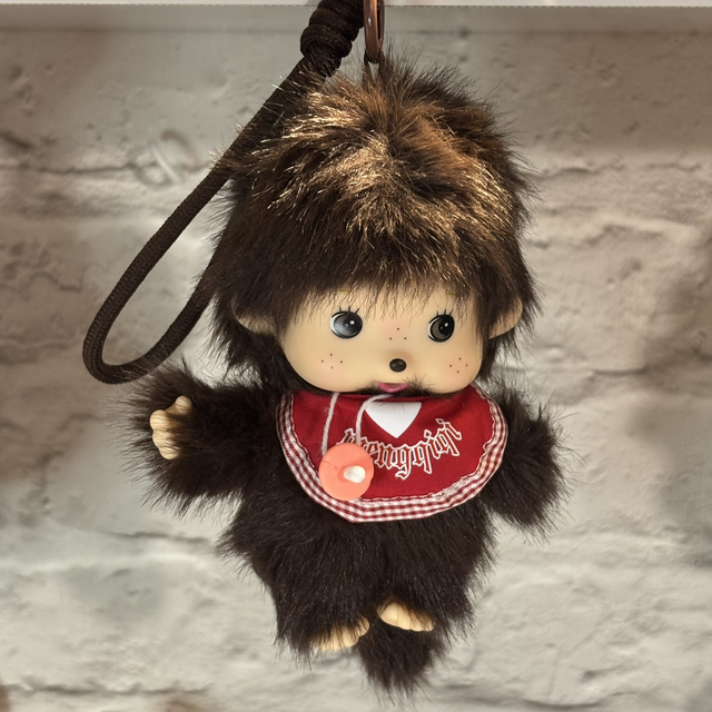 Monchichi/Mengqiqi Classic Brown Plush pendant keychain