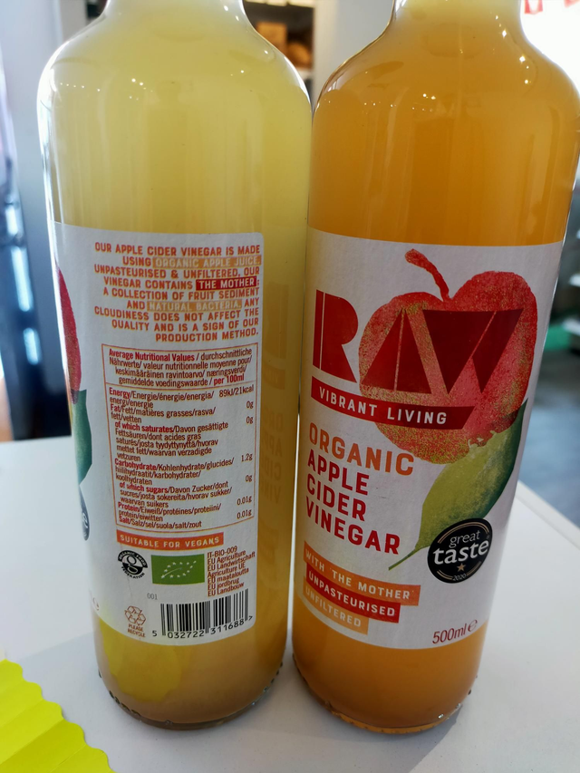 Apple Cider Vinegar, Organic, with the mother 500ml (Raw Health) 98091