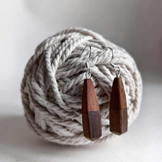Boucles d'oreilles bicolores