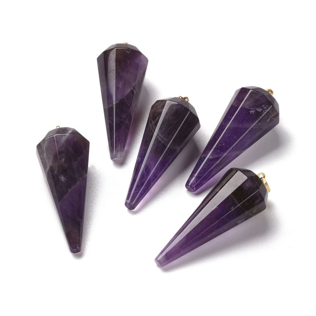 Améthyste Facetté en cône - Pendule Radiesthésie.