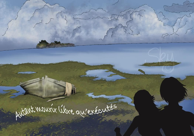 Carte postale - l’ombre de la mort