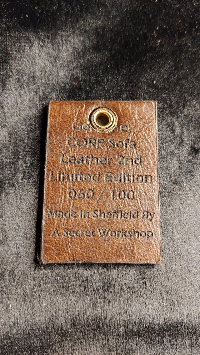060 / 100 2nd Limited Edition Genuine CORP SOFA Leather Keyring 