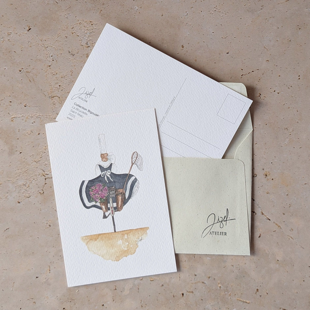 Carte postale - Bigoudène - La Bicyclette