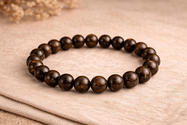 Bracelet BRONZITE 8mm - Libération des liens toxiques
