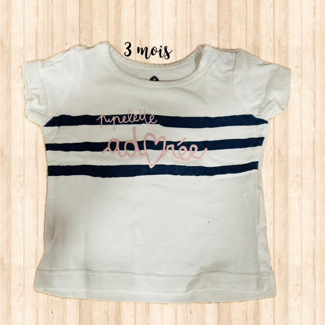 Teeshirt MC, blanc, grain de blé 