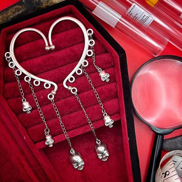 Necromancer ear cuffs