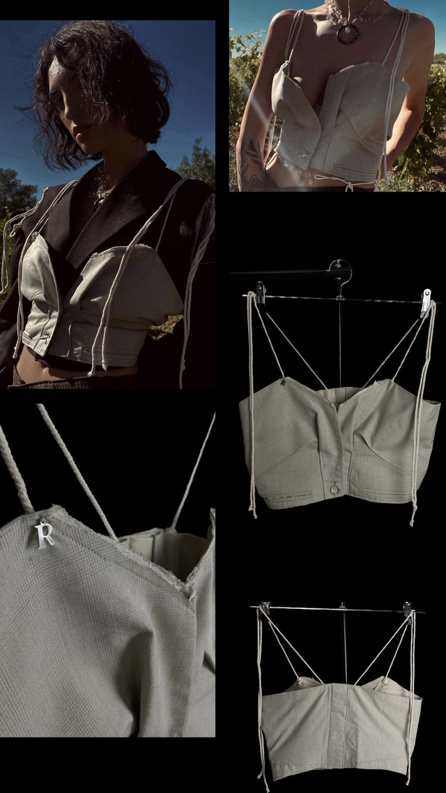 Bustier Upcycled - Jean(ne) S/M