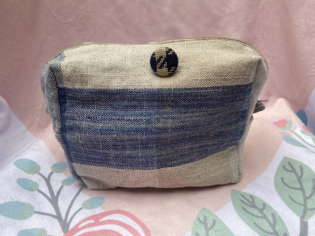 Blue and Cream Toiletry Bag