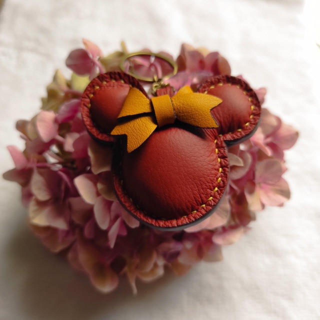 Porte clés Souris en cuir 