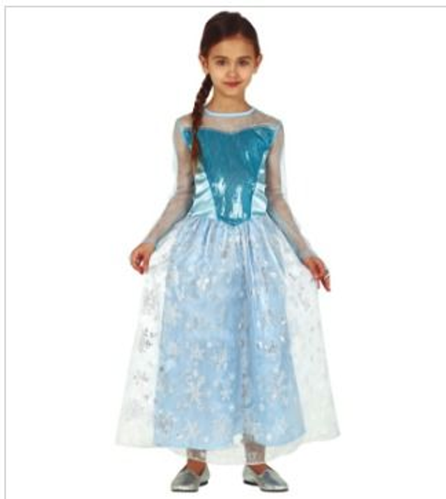 CARNEVALE , COSTUME PRINCIPESSA DEL GHIACCIO  7/9 ANNI