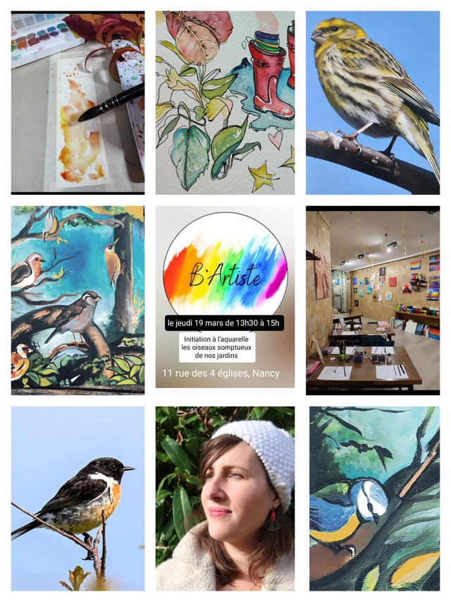 Jeudi 19/3 vient créer ton petit tableau à l'aquarelle de 13h30 à15h