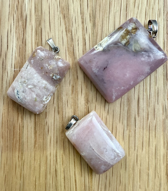 Pink Opal Crystal Pendant