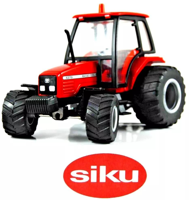 Tracteur agricole Massey Ferguson 4270 SIKU 2654 MF 1:32 avec roues de gazon flottantes VGC