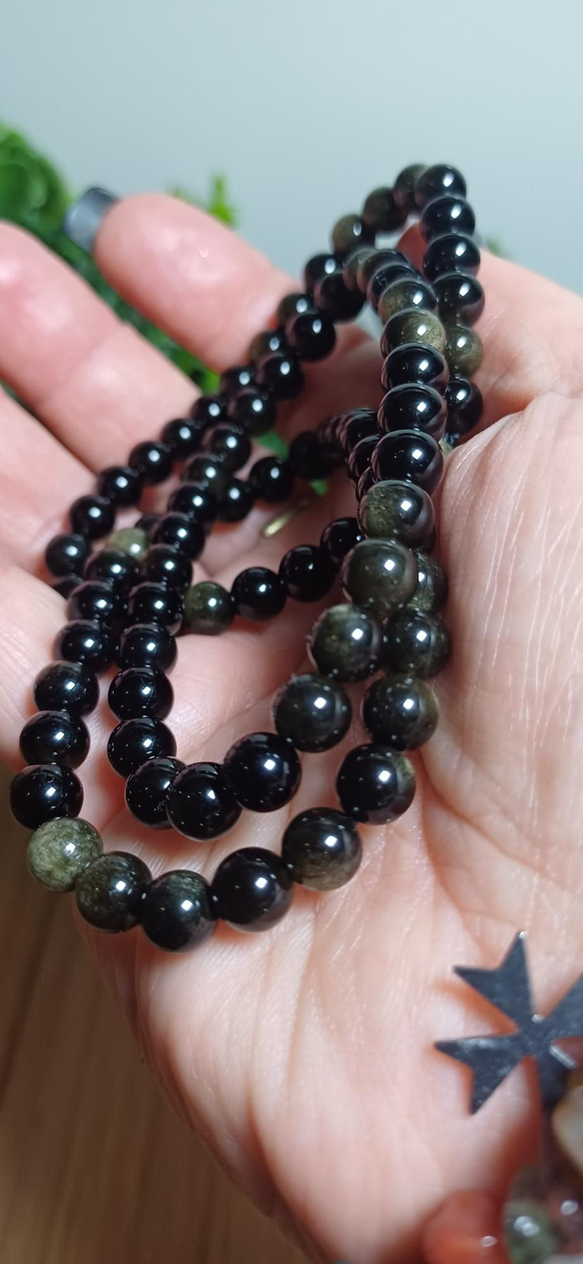 Golden Sheen Obsidian 6mm Bracelet