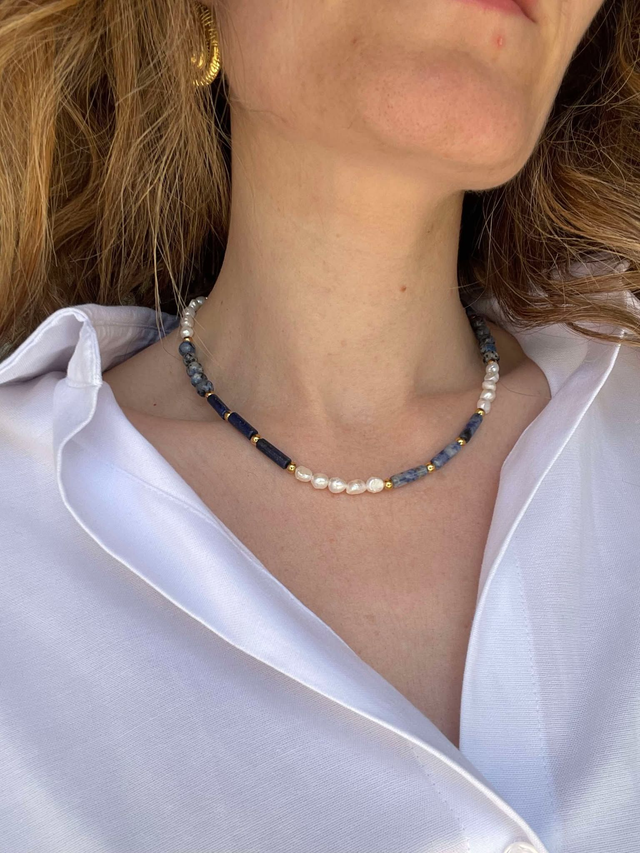 Béatrice collier en pierres naturelles