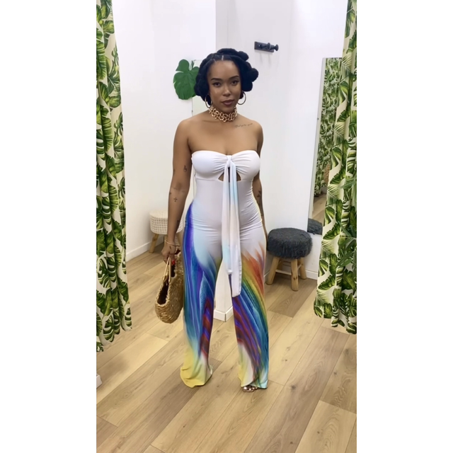 Chic Rainbow Jumpsuit 