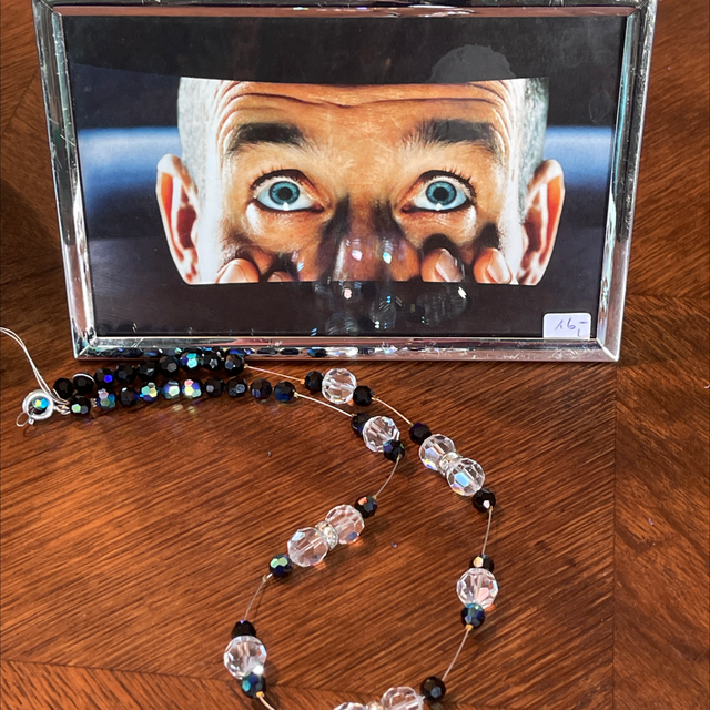 Kristall-Glas Kette / Kugeln / Collier 