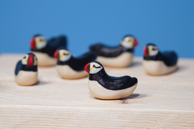 Little ceramic Atlantic Puffin 