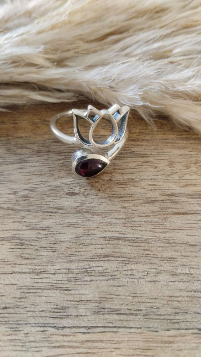 Bague Argent et Grenat Rhodolite 
