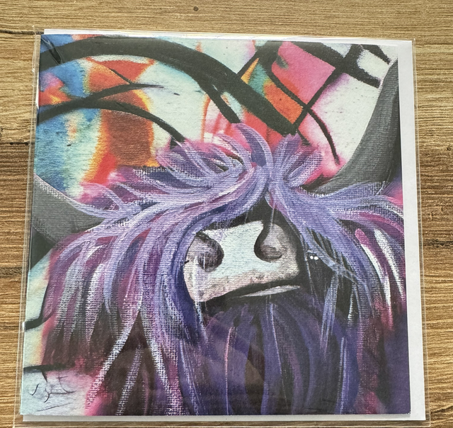 Graffiti Cow Greeting Card
