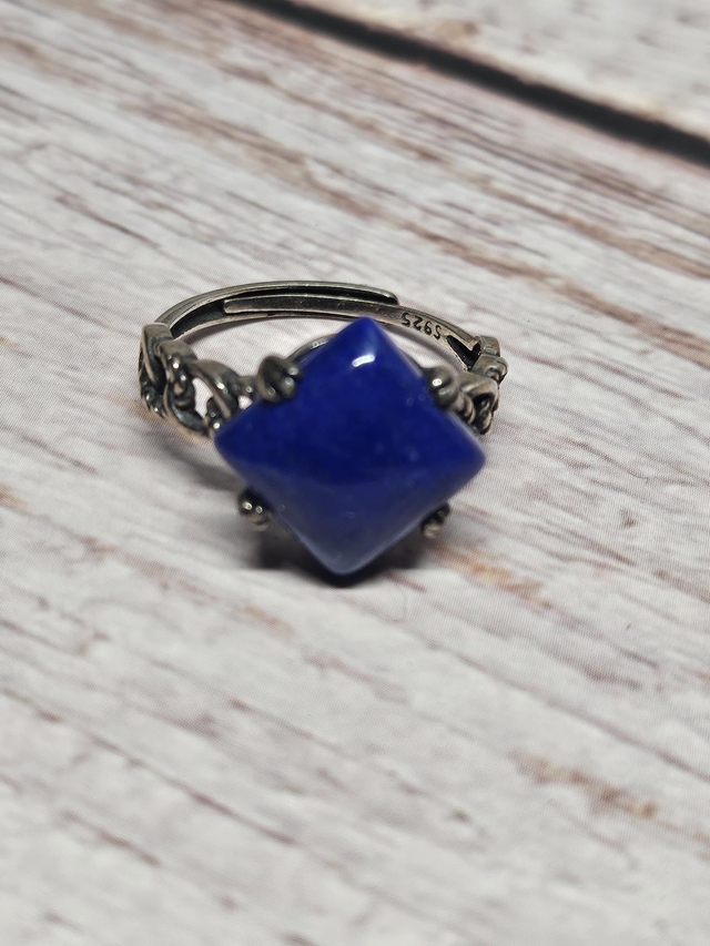 Bague en Argent 925 &amp; Lapis-lazuli – Ajustable