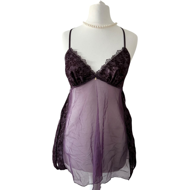 Purple velvet cups cami 
