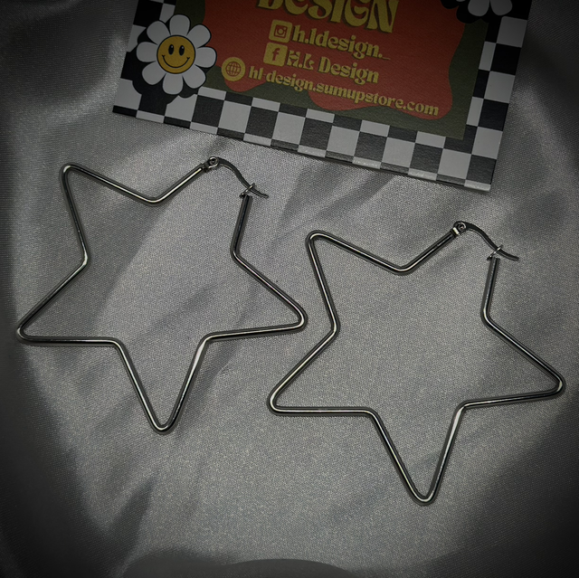 Star Hoop Earrings