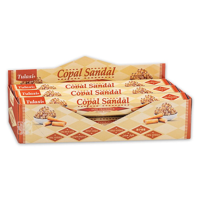 Caja GRANDE  6 uni. Incienso Tulasi Copal Sandal