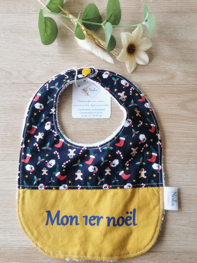 Bavoir bébé mon 1er Noël 