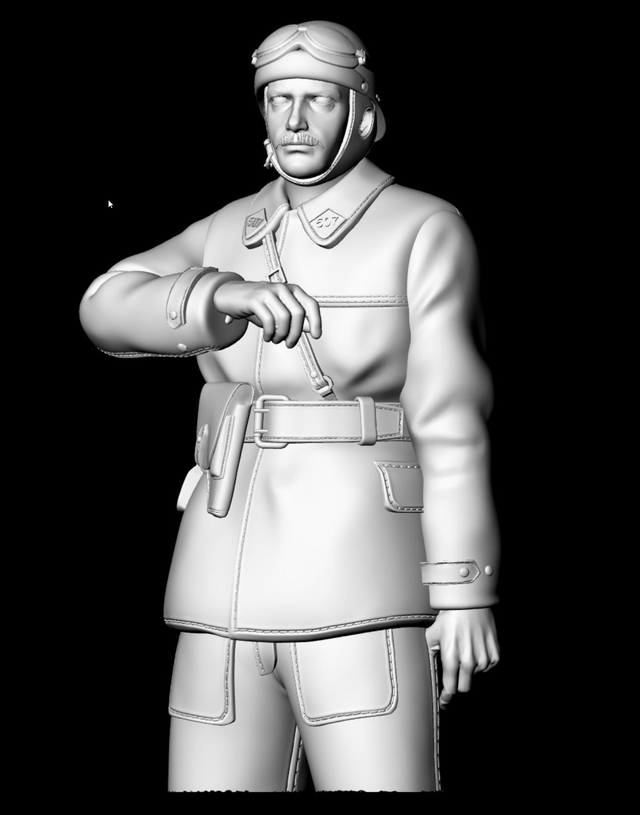 WW2 French Tanker 4 Half Figure - 1/16