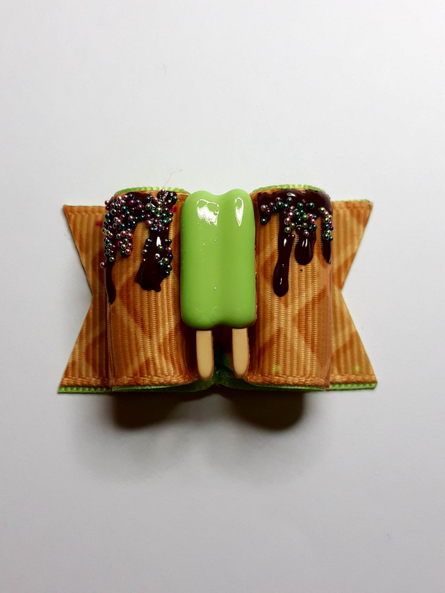 Noeud pour chien fantaisie -esquimau-pistache-été