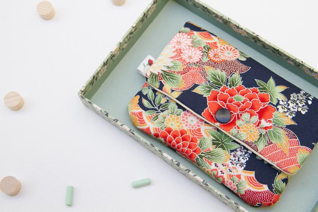 Monedero grande Blue Flowery