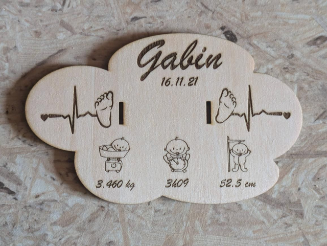 Porte bracelet de naissance 