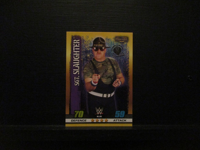 SGT. Slaughter - Hall Of Fame Slam Attax 10th Edition Original Trading Card #283