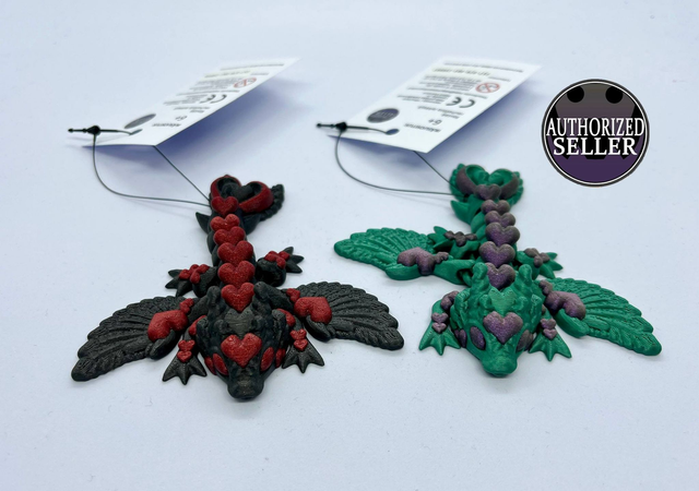 Tiny Heart Dragon, metallic